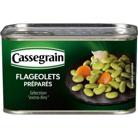 Cassegrain Flageolets Cuisinés Extra Fins 265g égouttés 400g (lot de 5)