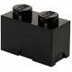 LEGO Storage Brick Boîte de Rangement noir x2