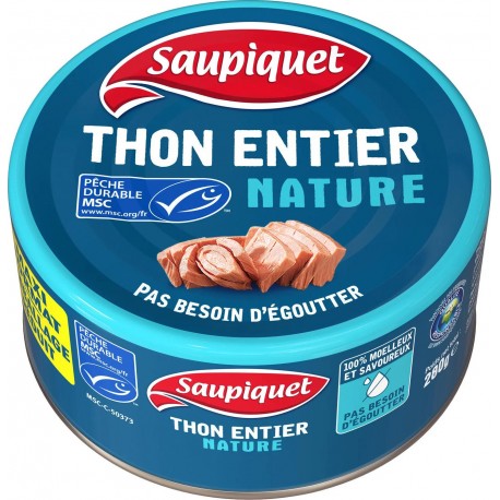 Msc Saupiquet Thon entier au naturel 280g