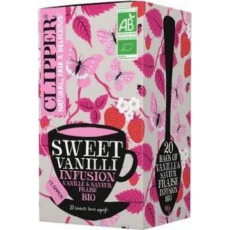Clipper Infusion Vanille et saveur Fraise BIO 40g