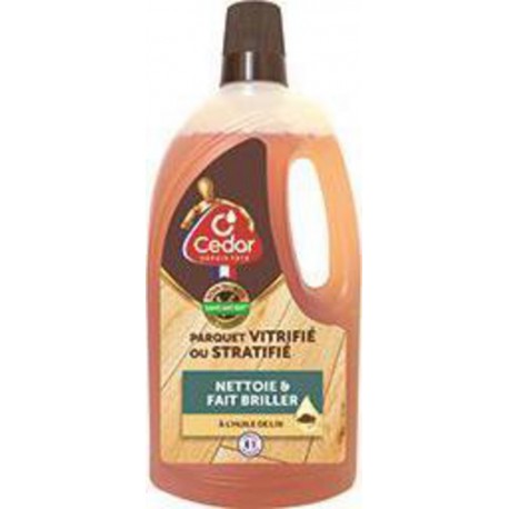 O'Cedar Nettoyant parquet vitrifié ou stratifié à l'huile de cèdre le flacon de 1L