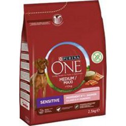 Purina One Croquettes chien saumon riz Le sac de 2,5Kg