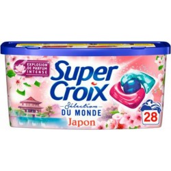 Super Croix Lessive Capsules Trio-Caps Japon x28 doses