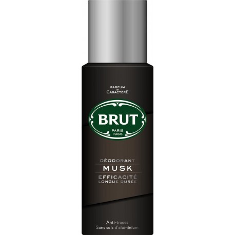 Brut Déodorant Musk Efficacité Longue Durée 200ml (lot de 2)
