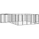 NC Parc Pour Chien 26panneaux Noir 50x100cm Acier Enduit De Poudre Vidaxl