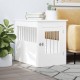 Meuble De Cage Pour Chiens Blanc 55x80x68 Cm Bois D'ingénierie Vidaxl