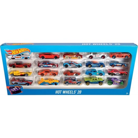 HOT WHEELS Coffret de 20 véhicules la boîte