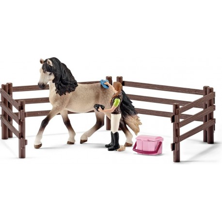 SCHLEICH Figurine Kit de soin pour chevaux andalous la figurine