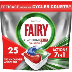 FAIRY Capsules Lave Vaisselle Platinum Plus Anti-Terne x25 capsules