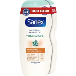 SANEX Crème De Douche Nourrissant Peaux Sensibles Bio Agave 2x250ml 500ml