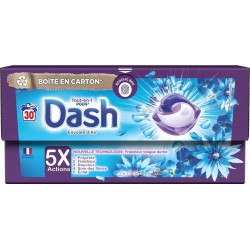 DASH TOUT-EN-1 PODS LENOR LA COLLECTION LESSIVE LIQUIDE NON ECOLOGIQUE 582GR CONCENTRE MULTIUSAGES 30CT MACHINE