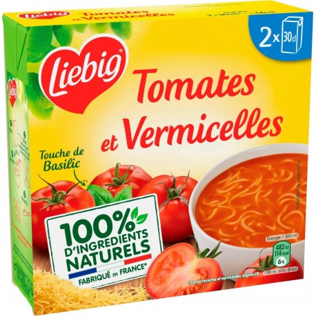 LIEBIG TOMATES VERMICELLES BASILIC 2x30cl 60cl