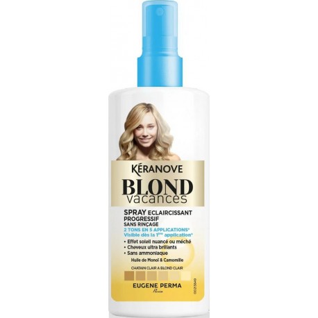Kéranove CLAIR BLOND VACANCES COLORATION PERMANENTE VAPORISATEUR 125ml