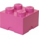 LEGO 4 Storage Brick With Knobs, in Medium Pink