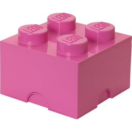 LEGO 4 Storage Brick With Knobs, in Medium Pink