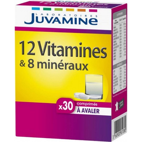Juvamine 12 Vitamines & 8 Minéraux (lot de 2)