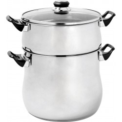 CREALYS Couscoussier Acier Inoxydable 12L 24cm tous feux