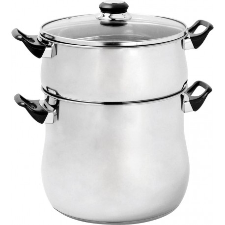 CREALYS Couscoussier Acier Inoxydable 12L 24cm tous feux