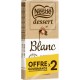 NESTLE DESSERT Tablette de chocolat blanc pâtissier 2 pièces 2x180g