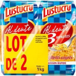 Lustucru SPAGHETTI COURTS 2x500g 1Kg