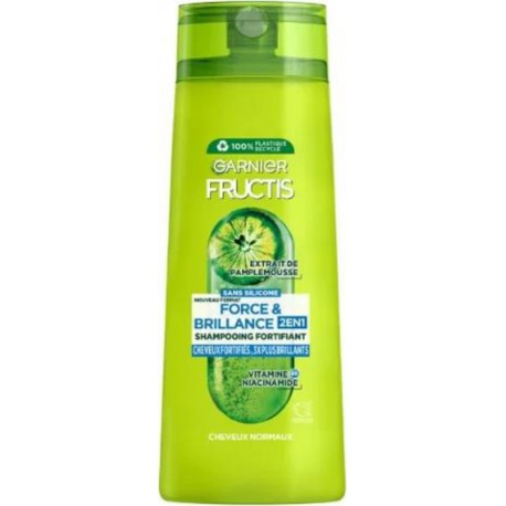 GARNIER Cheveux normaux Force Et Brillance 2en1 Extrait De Pamplemousse Vitamine B3 Et Niacinamide Fructis 300ml
