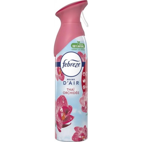 FEBREZE AIR DESODORISANT AEROSOL BOUTEILLE PISTOLET ORCHIDEE 300ML 1CT NON RECHARGEABLE MULTI USAGE AEROSOL HUMIDE