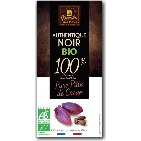 MOULIN DES MOINES Pâte de cacao pure 100% 100g