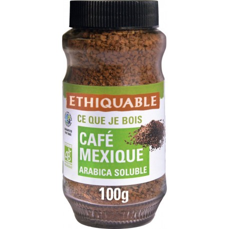 ETHIQUABLE Café soluble arabica Mexique bio 100g