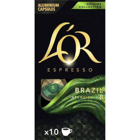 L'OR Capsules de café espresso brazil 10 capsules