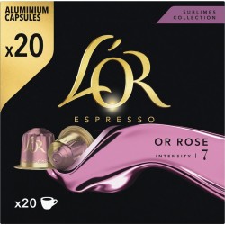 L'OR Capsules de café espresso rose intensité 7 20 capsules