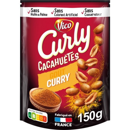 CURLY Cacahuètes Curry 150g