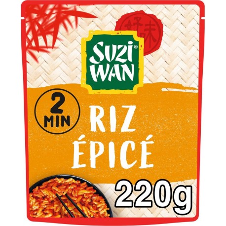 SUZI WAN Riz micro ondable épicé 220g