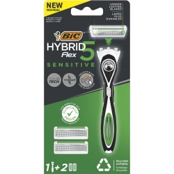 BIC Rasoir Hybrid 5 Flex Homme Peau Sensible le rasoir