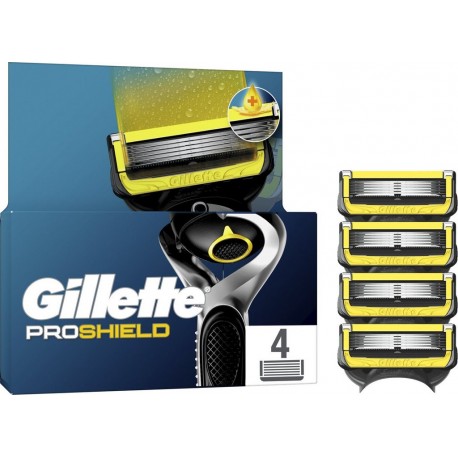 GILLETTE Lames de rasoir Pour Homme Proshield 4 recharges de rasoir