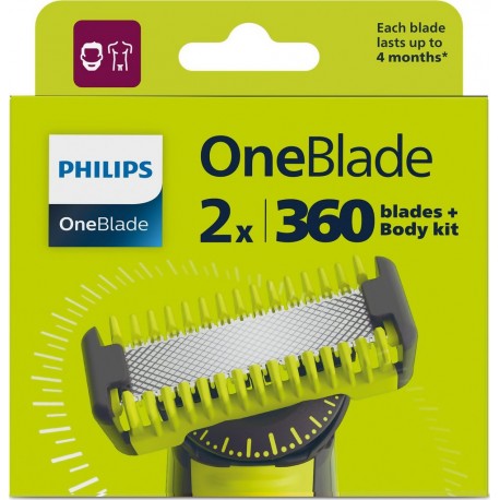 PHILIPS Lame de rasoir Pour Homme Visage et Corps OneBlade 360 2 produits