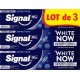SIGNAL Dentifrice White Now 3x Plus Blanc Longue Durée Et Action Anti-tache lot de 3 tubes de 75ml