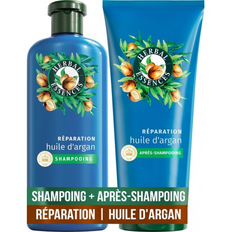 HERBAL ESSENCES Shampoing Réparation Huile d'argan le coffret