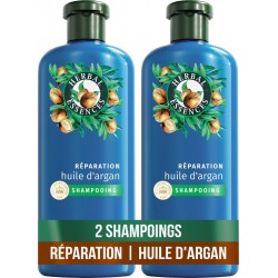 HERBAL ESSENCES Shampoing Réparation Huile D'argan Vegan lot de 2 flacons de 250ml