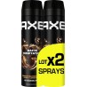 AXE Déodorant spray Homme Dark Temptation 48h Fraîcheur & Parfum lot de 2 sprays