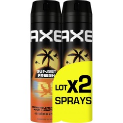 AXE Déodorant spray Homme Anti-transpirant Sunset Fresh 48h lot de 2 sprays