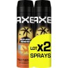 AXE Déodorant spray Homme Anti-transpirant Sunset Fresh 48h lot de 2 sprays