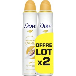 DOVE Déodorant Advanced Care Go Fresh Passion 72H lot de 2 flacons de 200ml
