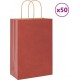 Vidaxl Sacs En Papier 50 Pcs Avec Poignées Rouge 21x11x31 Cm