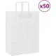 Vidaxl Sacs En Papier 50 Pcs Avec Poignées Blanc 32x17x44 Cm