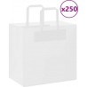 Vidaxl Sacs En Papier 50 Pcs Avec Poignées Blanc 26x17x25 Cm