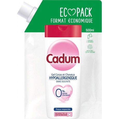 CADUM HYPOALLEGENIQUE 0% SAVON ECOPACK 500ml