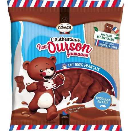 CÉMOI L'AUTHENTIQUE PETIT OURSON CHOCOLAT AU LAIT MOU GUIMAUVE 170G