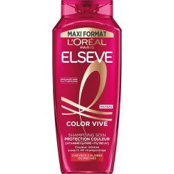 L'OREAL PARIS Shampoing Protection Couleur Cheveux Colorés ou Méchés Vitamine Cg Filtre UV Elseve 500ml