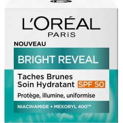 L'OREAL PARIS Soin Visage Bright Reveal Crème Hydratant Anti Tâches SPF50 50ml