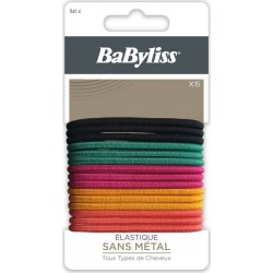 BABYLISS Elastique à Cheveux Fantaisie Multicolore 15 élastiques